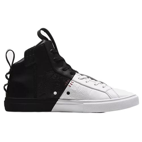 Li Ning Chinese Style Retrospective Series Non Slip Lightweight High Top Skateboard Shoes Men's Smoke Ink AGCN311-1
