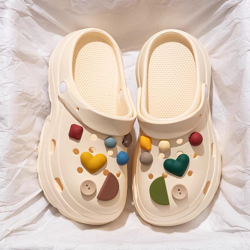 Women's Chunky Height-Boosting Odor-Resistant EVA Beach Sandals - Trendy Summer Baotou Slippers