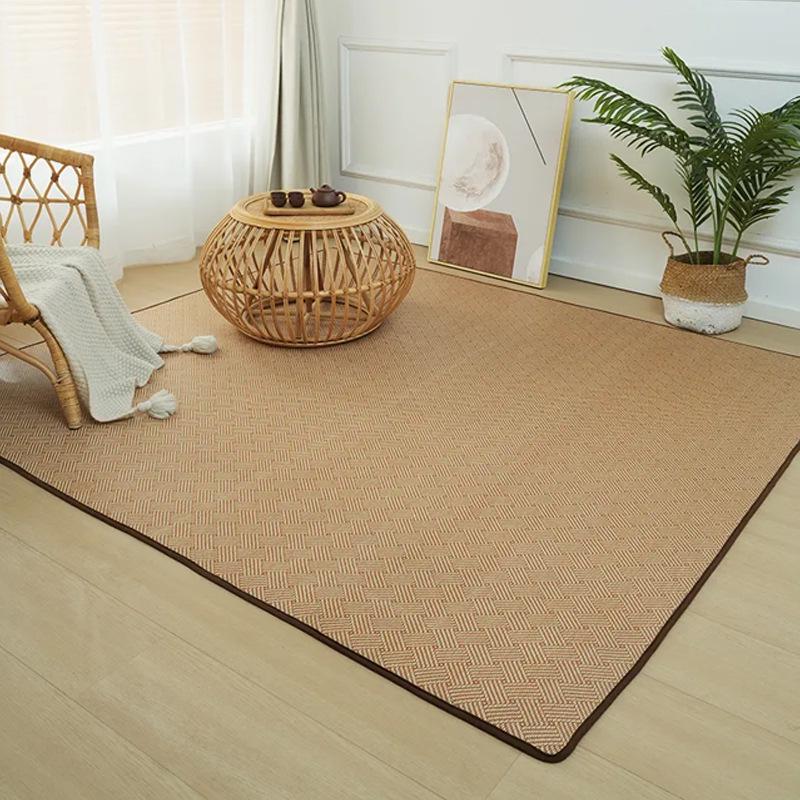 Japanese Bamboo Tatami Summer Mat for Bedroom, Living Room, or Bay Window - Cool Woven Mat for Floor or Bedside