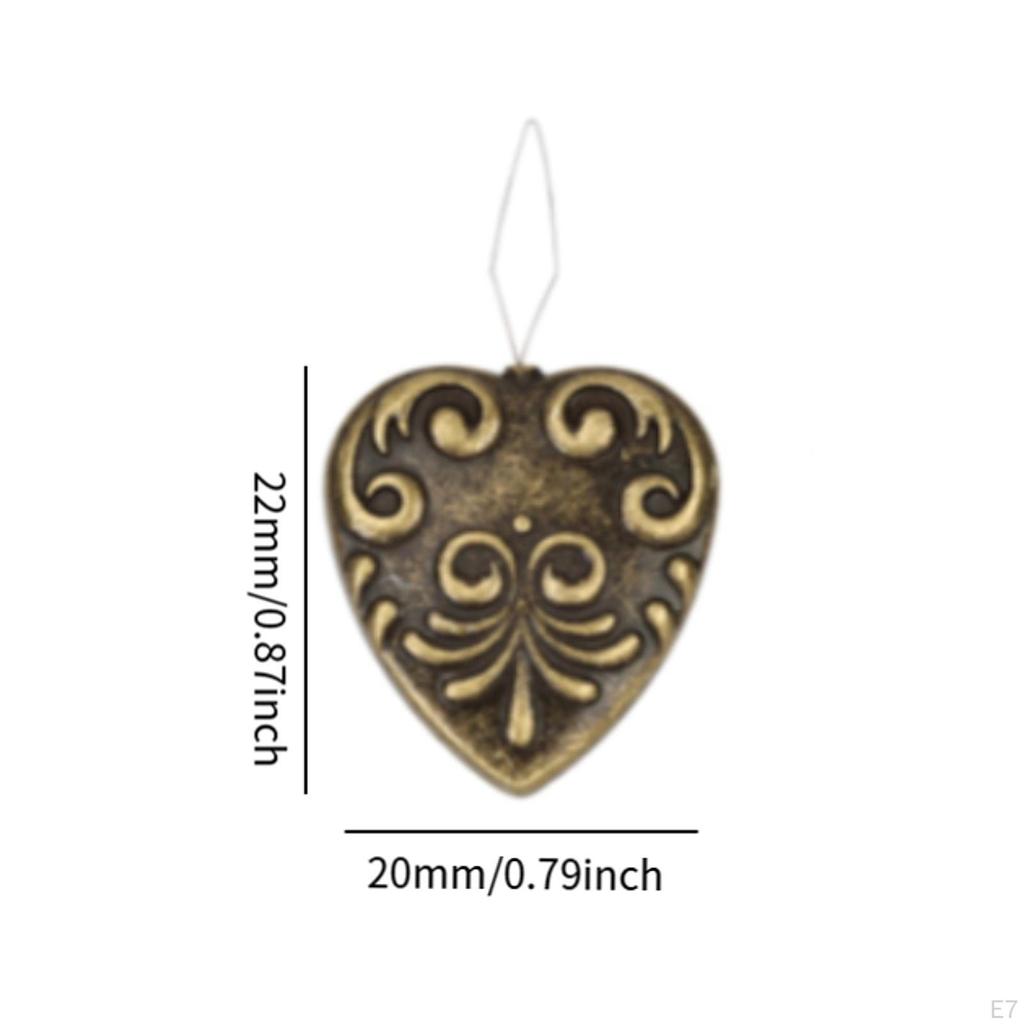 5 Pieces Craft Needle Threader Set Sewing Accessories Metal Heart Shape Organizer Holders