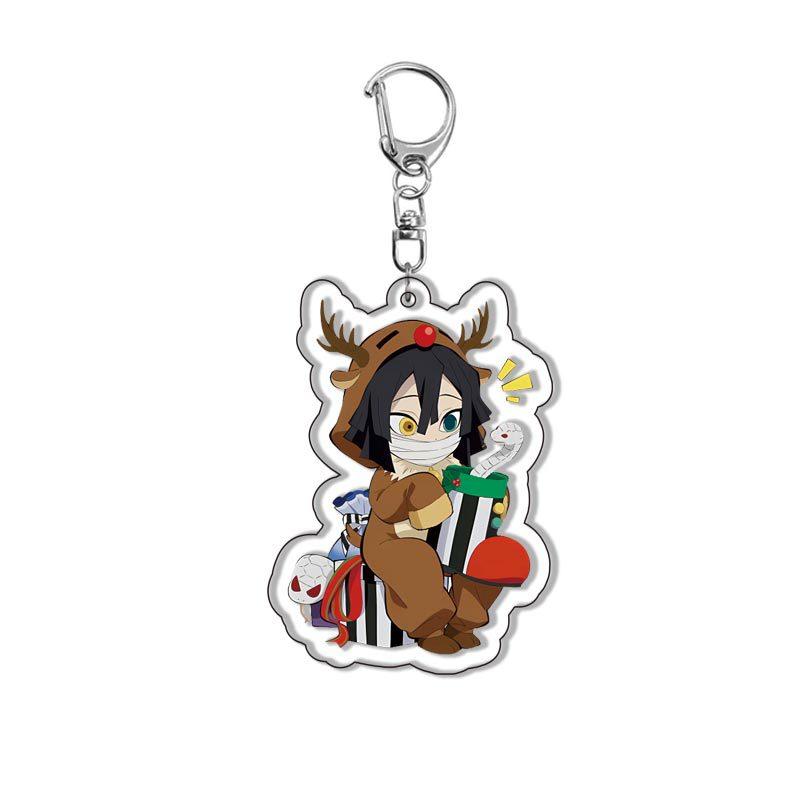 

Demon Slayer Kimetsu no Yaiba Tanjiro Nezuko Acrylic Key Ring Pendant Animation Merchandise Cross Border Ready Stock 55mm