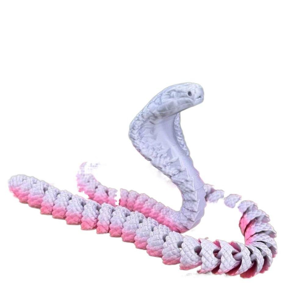 Multicolor Cobra Ornament Realistic Animal Simulation Model Exquisite 3D Printing Model Halloween