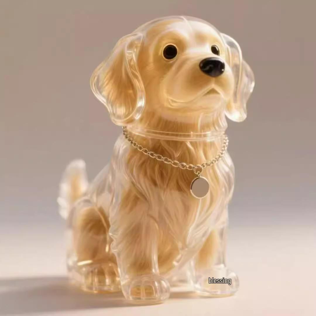 

Подвеска-брелок для хранения щенка золотистого ретривера - Милый прозрачный шарм-рюкзак для памятной коллекции.