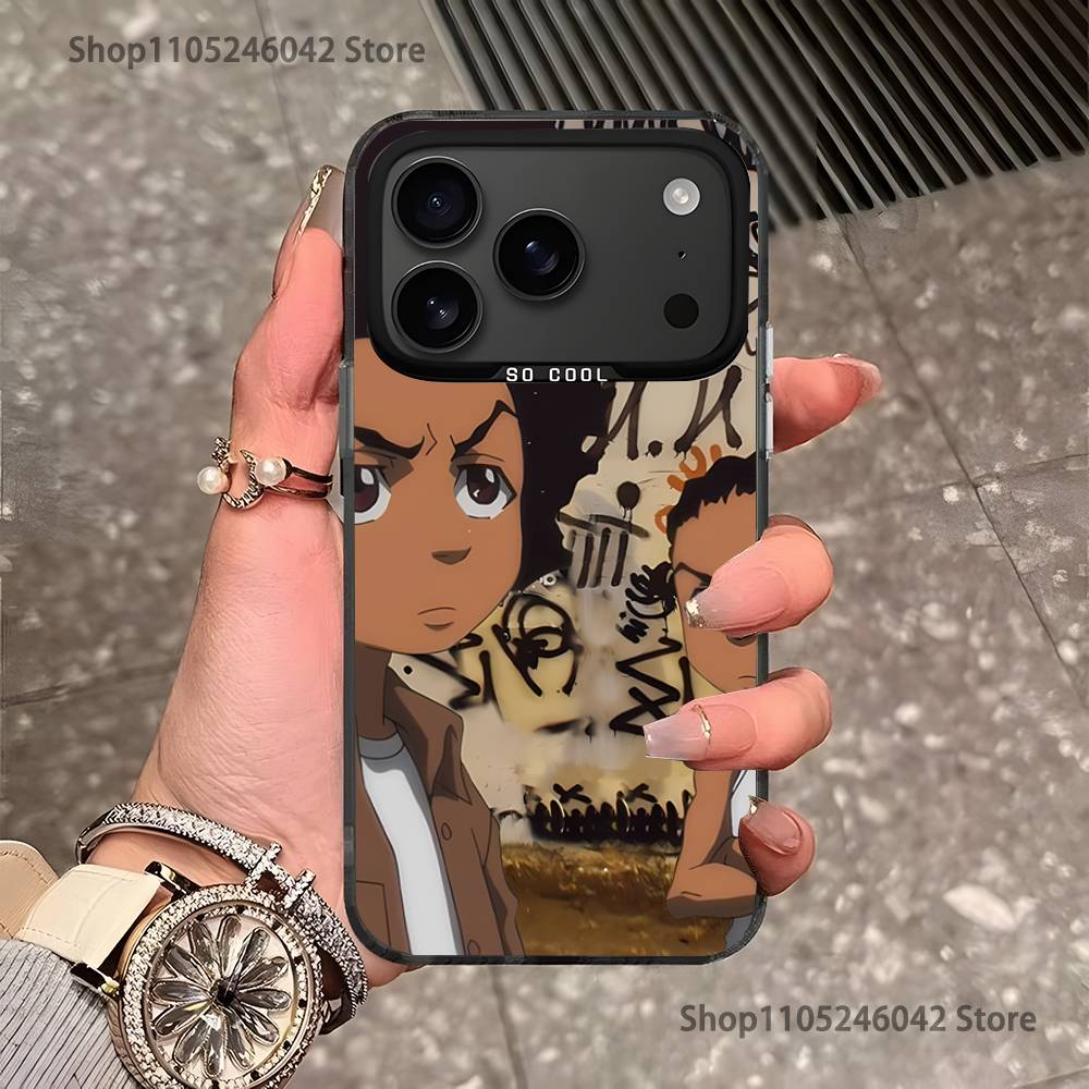 The B-Boondocks Cool For iPhone 17,16,15,14,13,12,11,Mini,Pro,E,SE4,XS,MAX Black Shockproof Candy Matte Cover iPhone17