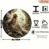 Enchanted Forest Metal Wall Art 20x20cm Fairy Garden Decor Round Indoor Outdoor