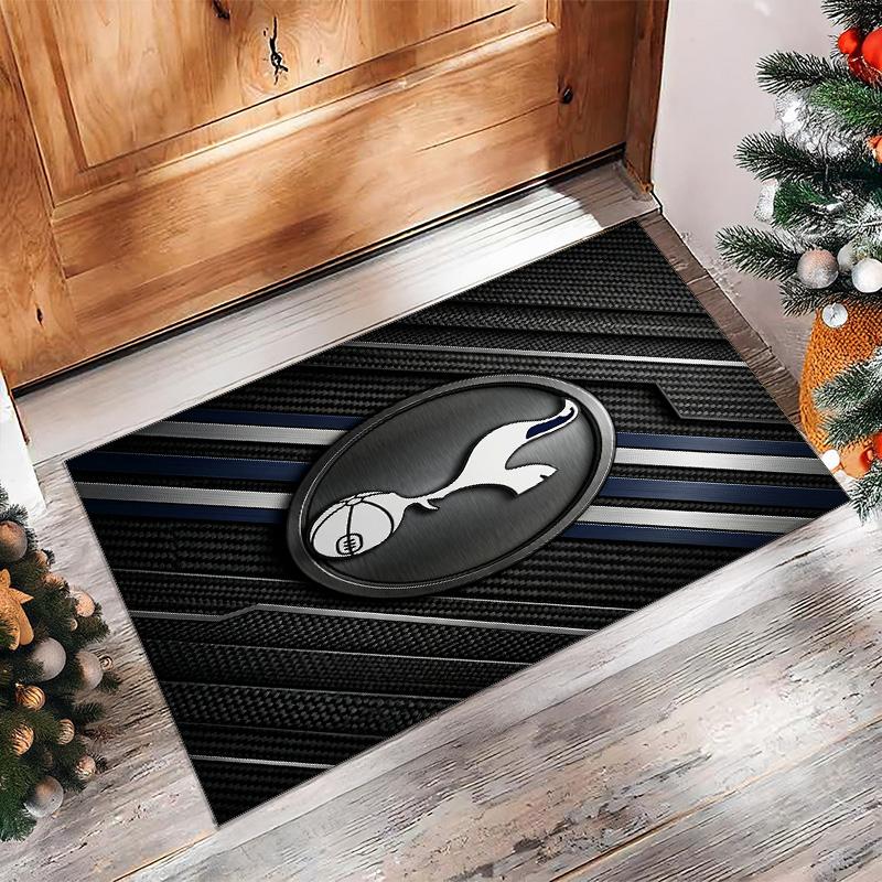 Tapis de zone en flanelle imprimé Tottenham Hotspur Antidérapant Doux Polyester Tapis de sol Tapis de décoration d'intérieur pour Chambre à coucher Salon Canapé