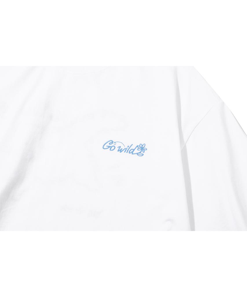 CPGN STUDIO Wild Cat Embroidered Short Sleeve T-Shirt White