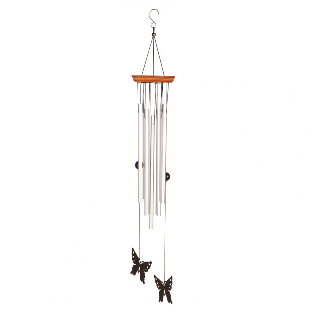 Outside Butterfly Wind Chime Aluminum Tube Wind Chimes Wind Chime Soothing Melodic Hanging Pendant Outdoor Garden Decor