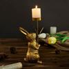 Resin Candlestick Ornament Delicate Easter Decoration Easter Ornament Candle Stand  Room Party