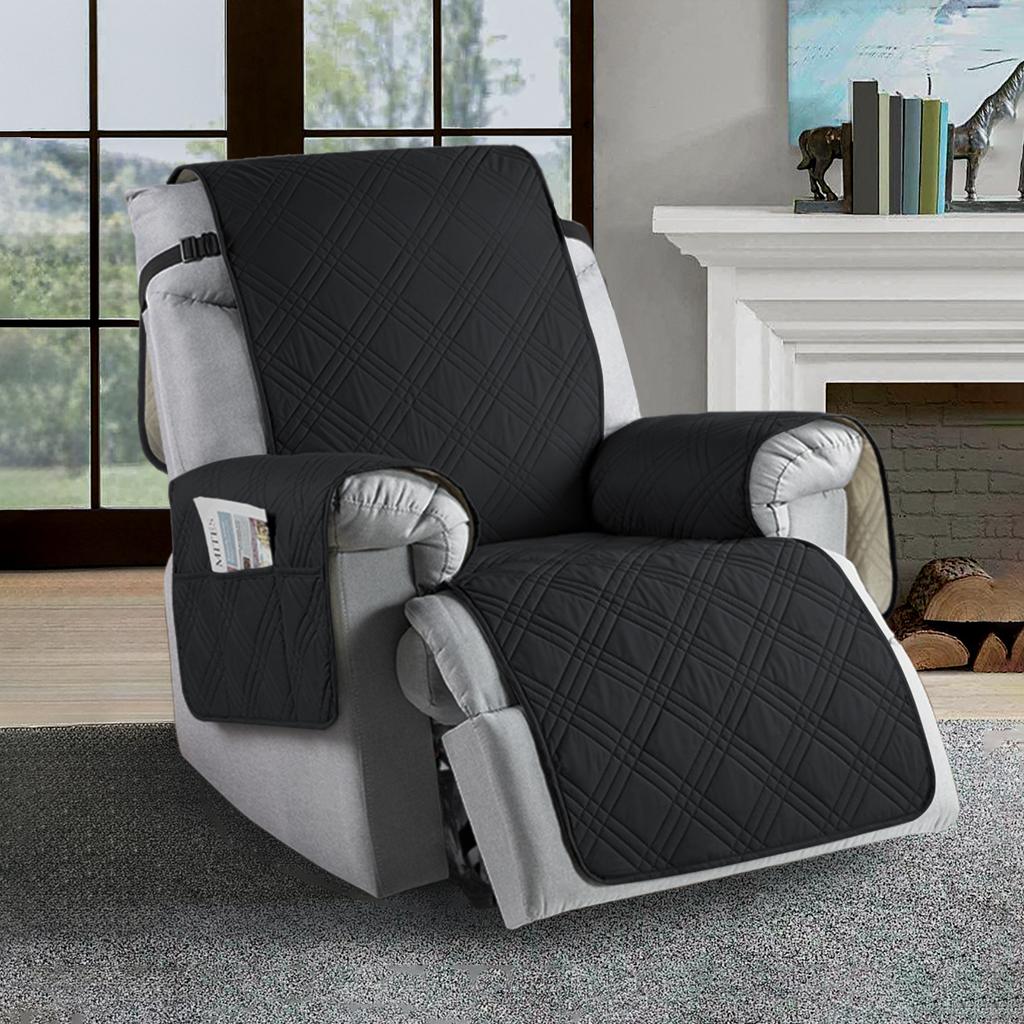 Waterproof Recliner Chair Cover, Non Slip Recliner Covers for Recliner Chair with Pocket, Pet Scratch-Resistant Sofa Slipcover