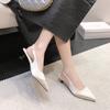 New Style Popular Women Sandals Pointed Toe Elegant Low-heel Shoes Summer Slingback Woman Mules Shoes Pumps Dress Shoes