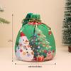 Christmas Apple Flannel Drawstring Gift Bag with Bowknot for Children's Candy