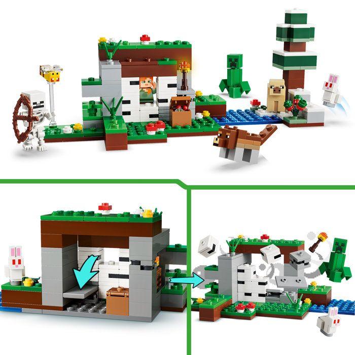 LEGO Minecraft 21593 L’Aventure de la Première Nuit - Jouet Interactif dès 8 ans - Cadeau