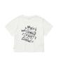 COVERNAT WOMAN Crop Fit Cassette Graphic T-Shirt Off White