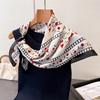 70x70cm Square Scarf Women Imitation Silk Hairbands Foulard Women Bandands Kercheif Shawls Wraps Small Hijab Headband Bandana
