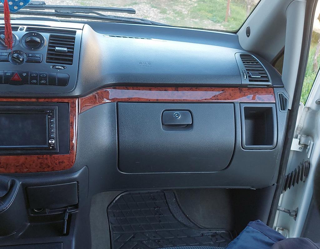 

Накладки на панель (Meric, полоски) Алюминий для Mercedes Vito W639 2004-2014 гг