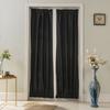 Curtain Finished Piercing Rod Door Curtain High Precision Solid Color Curtain French Door Curtain
