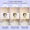 Rechargeable Makeup Vanity Mirror with Lights Large Lighted Desk Makeup Mirror with 96 LED Lights and 10x Magnifying Mirror 3 C