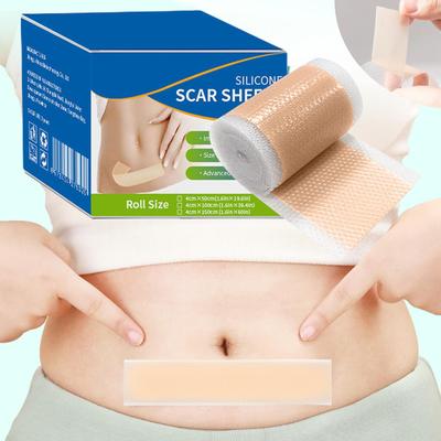 1 Roll = 4cm X 1.5m Silicone Scar Sheets Self-Adhesive Scar Cover Tape Reusable and Effective Skin Care Strips