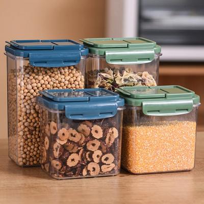 Köksmat Lufttät burk Transparent för spannmål Torkad frukt Kex Snacks