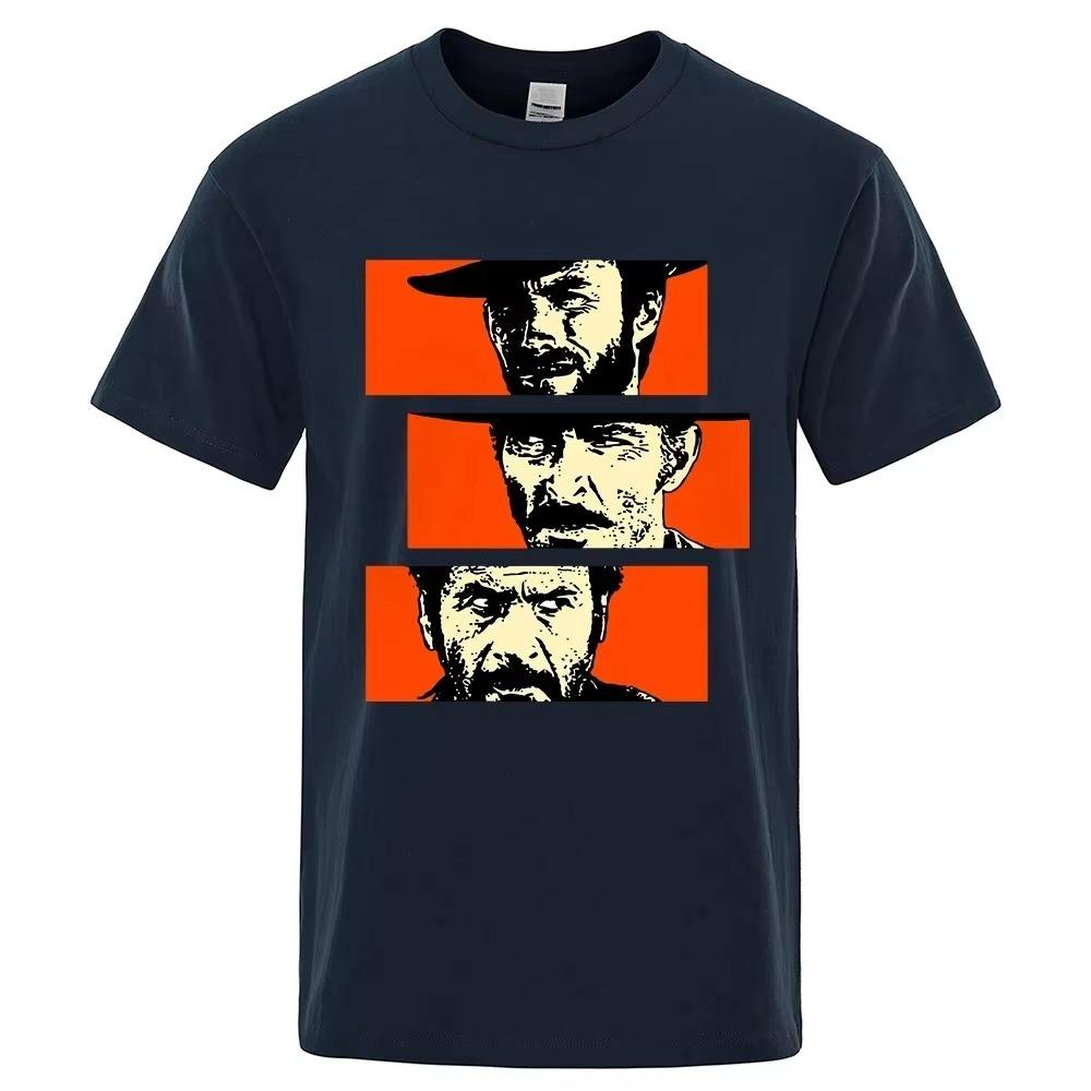The Good the Bad and Ugly Blondie Angel Eyes Tuco Cowboy T Shirt Men Women Il buono brutto Oversized Casual Cotton Tees Summer
