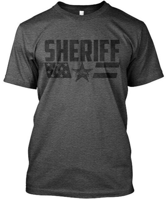 

Sheriff Charcoal Premium TShirt Made in the USA Size S to 5XL Unisex T-Shirt L