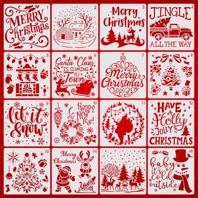 New Style, Christmas Painting Template, Merry Christmas , Painting Plastic Templates, Christmas Decorations, Holiday Gifts