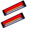 LED Tail Flowing Turn Light Fiber Optic Sequential Rear Small Clear Smoke Side Side Corner Set of 2 or USB Lighting Projector Unit License Plate