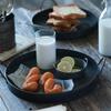 Retro Originality Home Storage Tray Metal Iron Art Binaural Plate Fruit Desserts Bread Delicious Food Photograph Decorate Prop