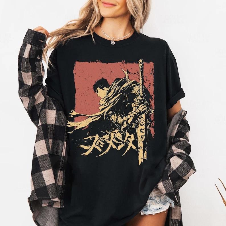 Berserk T-T-Shirt Guts Armor, Vintage Anime Manga Tee S