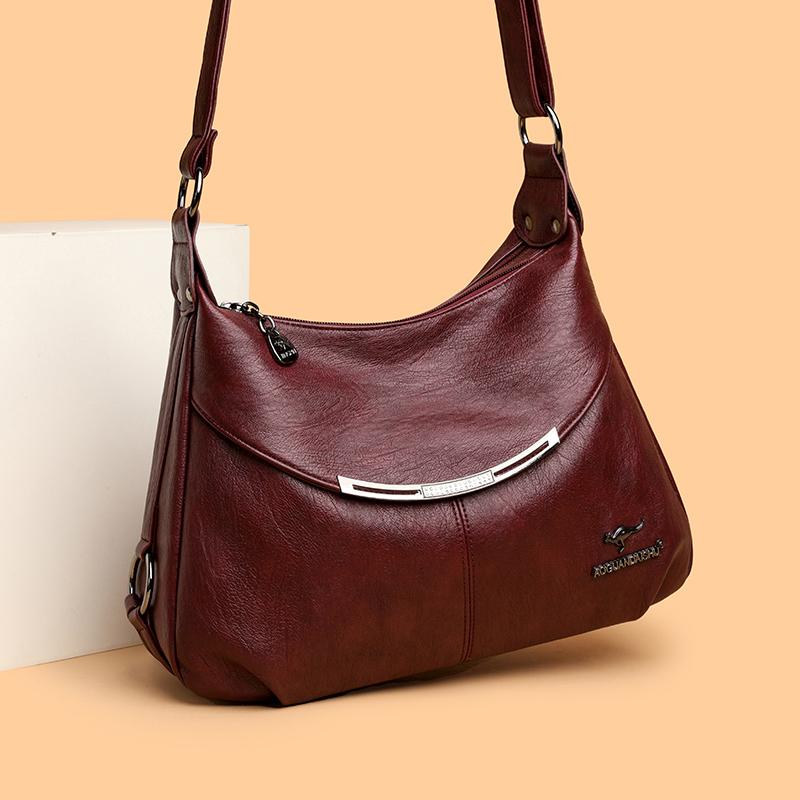 Simple Women's Shoulder Bag, Casual Crossbody Bag, Fashionable Shoulder Bag, Soft PU Leather Handbag Suitable for Daily Use and Shopping