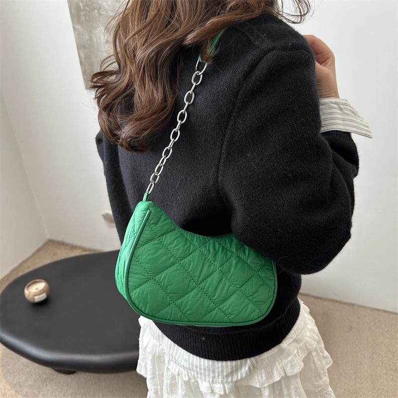 Popular Niche Design Bag Women's Versatile High-end Chain Shoulder Handbag Felt Armpit