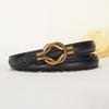 Belt Women's Women's Fine Belt Leather Cowhide Belt Versatile Fashion Decoration Simple Twist Knot Belt
