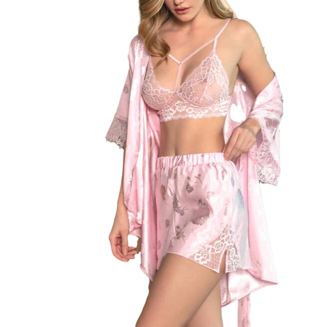 

Комплект атласного платья с принтом невесты 4777