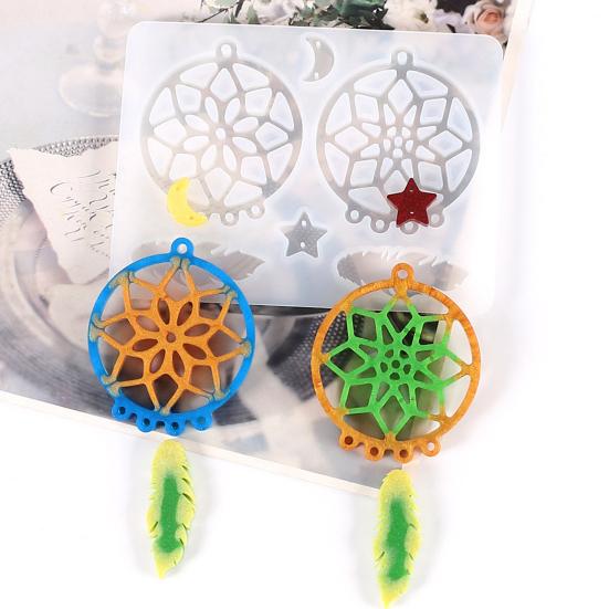 Dream Catcher Silicone Mold DIY Resin Craft Mold Dreamcatcher Making Mold for DIY Resin Dreamcatcher Key Chain Earrings Necklace Charm