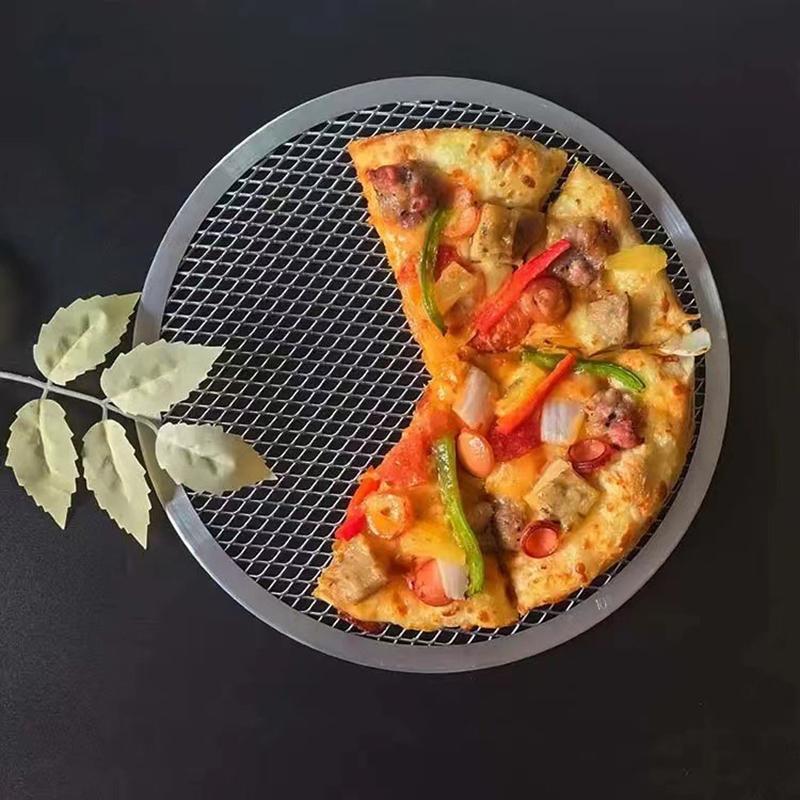 Ekran do pizzy 6-20 cali, forma metalowa, siatka metalowa, nieprzywierająca blacha do pieczenia, nowa, bezszwowa, stop aluminium, siatka metalowa, naczynia do pieczenia, narzędzia kuchenne do pizzy