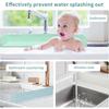 Voniai purslų apsauga vaikams - Silikoninė vonios šoninė lentynėlė papildomai žaidimų erdvei, Didelis vonios žaislų padėklas-laikiklis