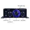 AK170 Mini Digital Power Audio Car Amplifier Blue Light Stereo Audio Amplifier for Home Theater Club Party Music 12v Power