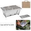 Outdoor Barbecue Charcoal Grill Portable Camping Stainless Steel Folding Wood Heater IGT Table Accessories Camping Cookware