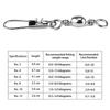 5 Size 100Pcs/Pack Swivels Fishing Connector Pin Bearing Rolling Swivel Snap Fastlock Clips Fishhook Fishing Tackle