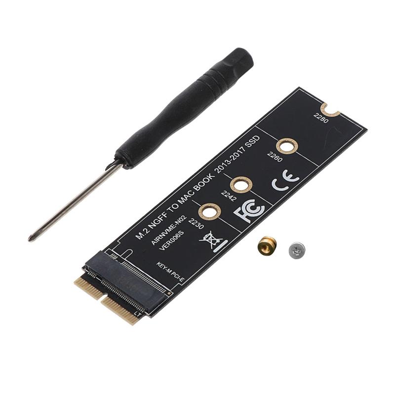 

PCIE for M.2 NVME Mac-Book SSD Convert Adapter SSD Upgraded Kit for Mac-Book Air Pro Retina Mid 2013 2014 2015 2016 SSD 1 чорний