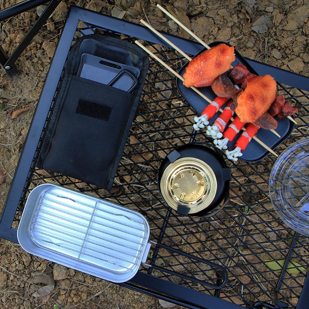 Kompaktowa patelnia grillowa Żelazna płyta do grillowania Trwała patelnia do pieczenia Zastosowanie na zewnątrz