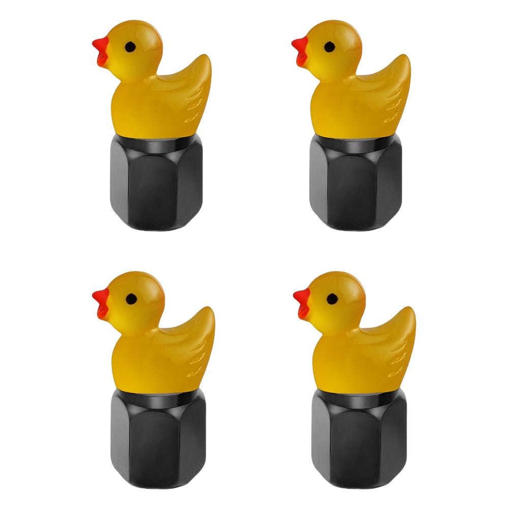 4Pcs Cute Duck Glow in The Dark Tire Valve Caps Auto Tire Valve Stem Caps Valve Covers for Cars Motorcycles and Bicycles Stem Caps1