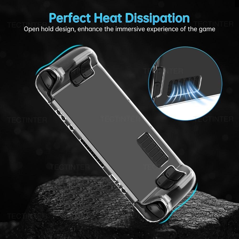 Transparent TPU Case Shell Compatible with Steam Deck Host Anti-drop Protective Cover Back Sleeve For Steam deck Accessories