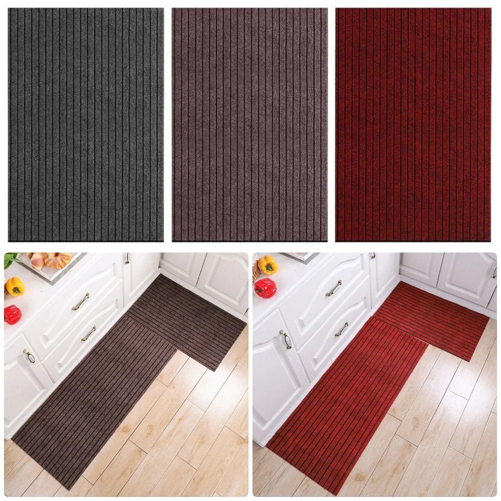 

1Pcs Non-Slip Square Floor Mat Rubber Backing Floor Doormat For Kitchen Indoor/Outdoor Terrace Red 50x80cm