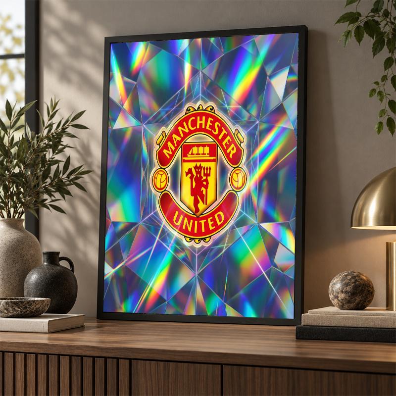 Kit Pictură cu Diamante Manchester United 5D Burghiu Complet DIY Mozaic cu Diamante Artă de Perete Decor Acasă