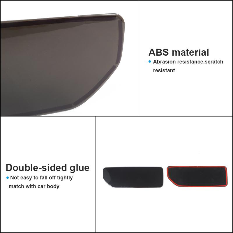 ABS Car Taillight Decoration Cover Fit for Suzuki Jimny 2019 Up Exterior Accessories,Smocked Black