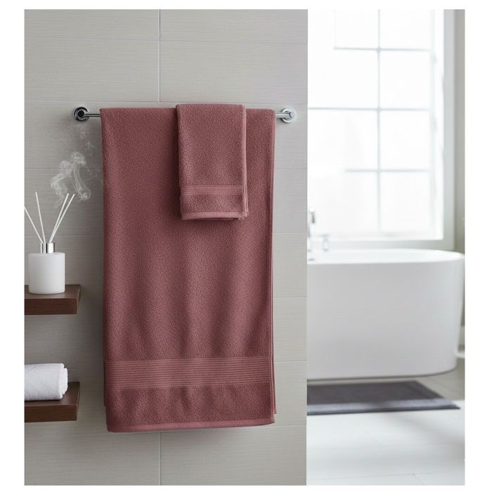 Serviette de toilette 50 x 90 cm Lilas rose