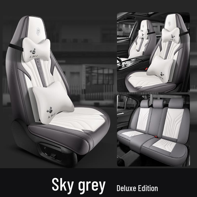Leather Headrest Car Seat Cushion for BYD Dolphin, Song, Qin Plus DMi Pro EV - Universal Fit