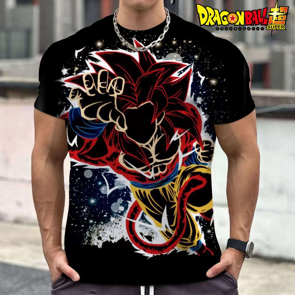 Summer Dragon Ball Cartoon Cartoon 3d Printed T-Shirt Top Broli Begita Wu Empty Short Sleeves For Men And Children Short Sleeves